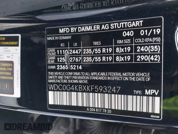 2019 Mercedes-Benz GLC 300 z VIN WDC0G4KBXKF593247, wystawiony jako IAAI lot #41913203 z przebiegiem 30 833 mil mil oraz . Historia ofert i sprzedaży dostępna na DreamBid. Obrazek 9.