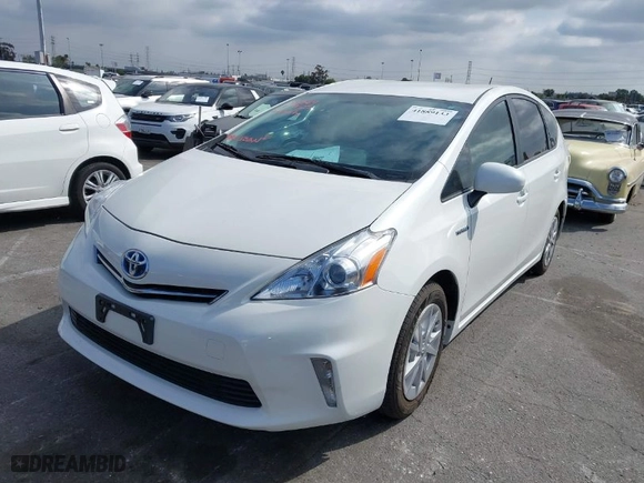 2012 Toyota Prius v Two with VIN JTDZN3EU6C3137453, listed as a IAAI auction lot 41889133 with 169,504 mi miles. Bid and sale history available at carsss.com. Image 2.