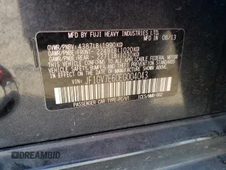 2014 Subaru Impreza Sedan WRX WRX with VIN JF1GV7E60EG004043, listed as a Copart auction lot 83791394 with 115,969 mi miles and Salvage Title. Bid and sale history available at carsss.com. Image 12.
