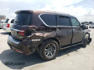 2018 Infiniti QX80 with VIN JN8AZ2NF3J9663745, listed as a Copart auction lot 65327354 with 100,853 mi miles and Salvage Title. Bid and sale history available at carsss.com. Image 3.