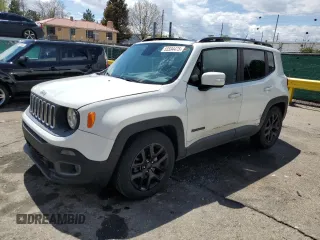 2017 Jeep Renegade Latitude with VIN ZACCJABB8HPE67123, listed as a Copart auction lot 55594475 with 101,646 mi miles and Salvage Title. Bid and sale history available at carsss.com. Image 1.