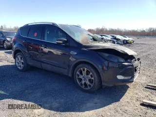 2014 Ford Escape Titanium with VIN 1FMCU0JX0EUD43299, listed as a Copart auction lot 49587535 with 0 mi miles and Salvage Title. Bid and sale history available at carsss.com. Image 4.