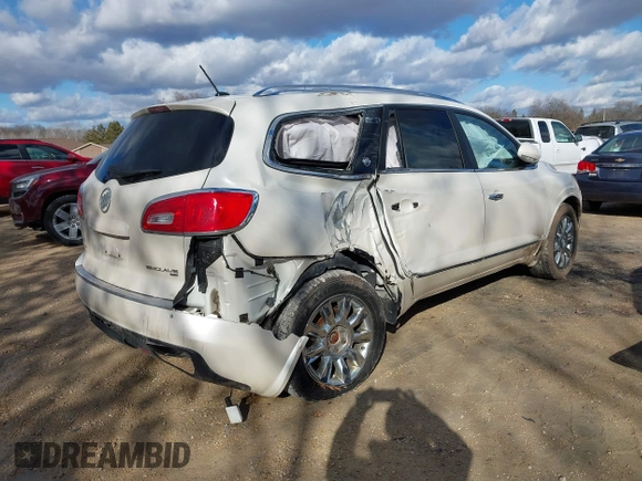 2015 Buick Enclave Leather with VIN 5GAKVBKD1FJ333995, listed as a IAAI auction lot 41684549 with 216,145 mi miles and . Bid and sale history available at carsss.com. Image 4.