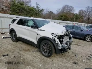 2025 Ford Explorer ST with VIN 1FMWK8GC9SGA25858, listed as a Copart auction lot 86592124 with 6,735 mi miles and Salvage Title. Bid and sale history available at carsss.com. Image 10.