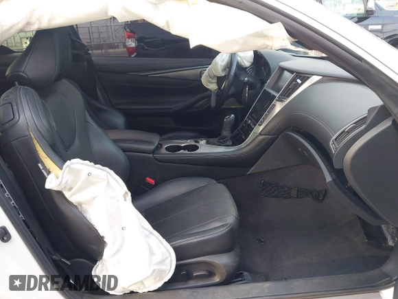 2018 Infiniti Q60 3.0t Luxe with VIN JN1EV7EL7JM392684, listed as a IAAI auction lot 41419590 with 50,418 mi miles and . Bid and sale history available at carsss.com. Image 5.