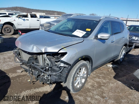 2014 Nissan Rogue SL with VIN 5N1AT2MV9EC802321, listed as a IAAI auction lot 41711446 with 65,286 mi miles. Bid and sale history available at carsss.com. Image 2.