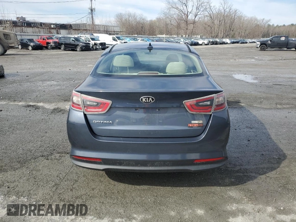 2015 Kia Optima Hybrid with VIN KNAGM4AD2F5077523, listed as a Copart auction lot 52994625 with 87,729 mi miles and Salvage Title. Bid and sale history available at carsss.com. Image 6.