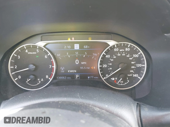 2019 Nissan Altima 2.5 SL with VIN 1N4BL4EV5KC185679, listed as a IAAI auction lot 41658107 with 136,662 mi miles. Bid and sale history available at carsss.com. Image 7.
