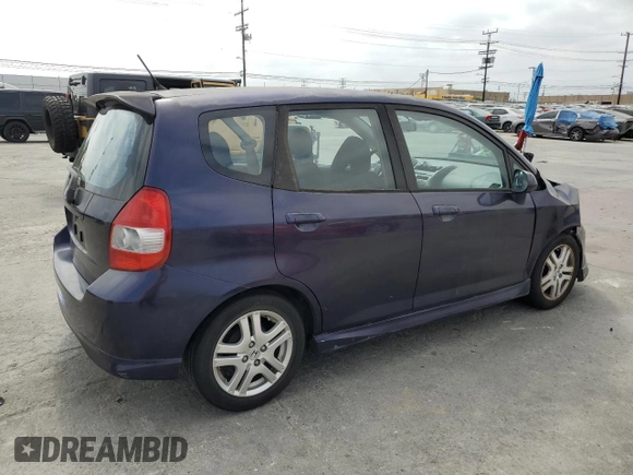 2008 Honda Fit Sport with VIN JHMGD38648S073061, listed as a Copart auction lot 54595955 with 110,985 mi miles and Clean Title. Bid and sale history available at carsss.com. Image 3.