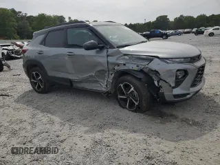 2023 Chevrolet TrailBlazer RS with VIN KL79MUSL9PB170606, listed as a Copart auction lot 56814854 with 16,452 mi miles and Salvage Title. Bid and sale history available at DreamBid. Image 4.