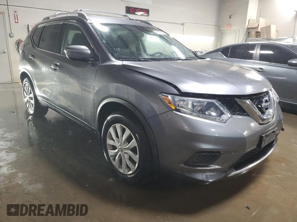 2016 Nissan Rogue S with VIN KNMAT2MT1GP593770, listed as a Copart auction lot 51337295 with 48,437 mi miles and Salvage Title. Bid and sale history available at DreamBid. Image 4.