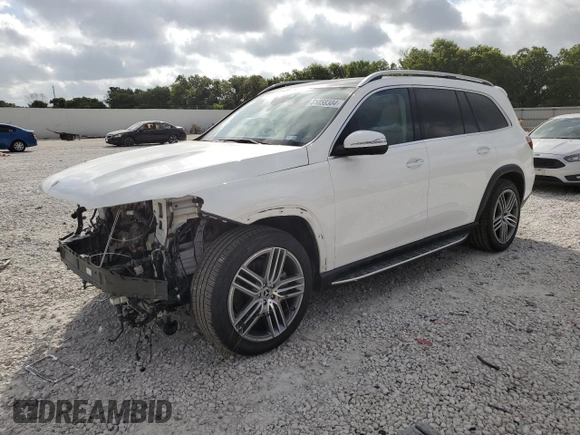 2021 Mercedes-Benz GLS 450 with VIN 4JGFF5KE1MA390679, listed as a Copart auction lot 61058304 with 29,914 mi miles and Salvage Title. Bid and sale history available at DreamBid. Image 1.