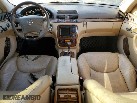 2002 Mercedes-Benz S-Class 6.0L with VIN WDBNG78J12A282359, listed as a Copart auction lot 80369004 with 198,414 mi miles and Non Repairable. Bid and sale history available at carsss.com. Image 8.