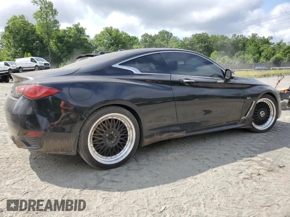 2017 Infiniti Q60 Premium with VIN JN1EV7EL1HM550172, listed as a Copart auction lot 60132375 with 110,704 mi miles and Salvage title. Bid and sale history available at DreamBid. Image 3.