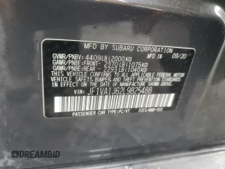 2020 Subaru WRX Limited with VIN JF1VA1J62L9825488, listed as a Copart auction lot 57016315 with 110,241 mi miles and Salvage title. Bid and sale history available at DreamBid. Image 13.