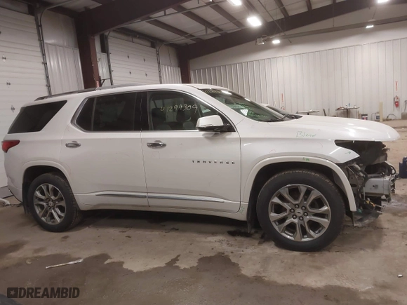 2018 Chevrolet Traverse Premier with VIN 1GNEVJKW5JJ169268, listed as a IAAI auction lot 41299309 with 115,423 mi miles. Bid and sale history available at carsss.com. Image 13.