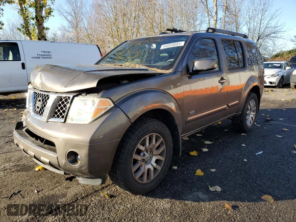 2008 Nissan Pathfinder LE with VIN 5N1BR18B48C641622, listed as a Copart auction lot 84099884 with 0 mi miles and Salvage Title. Bid and sale history available at carsss.com. Image 1.