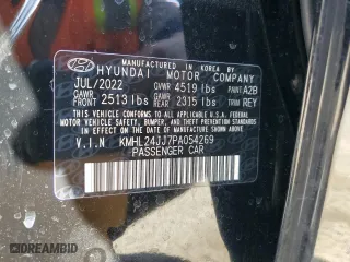 2023 Hyundai Sonata Hybrid Blue with VIN KMHL24JJ7PA054269, listed as a Copart auction lot 51837845 with 11,164 mi miles and Salvage Title. Bid and sale history available at carsss.com. Image 13.