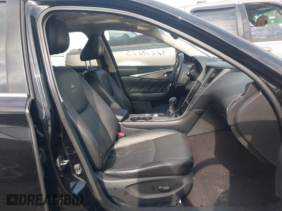 2014 Infiniti Q50 z VIN JN1BV7AP7EM677449, wystawiony jako IAAI lot #42278173 z przebiegiem 116 357 mil mil oraz . Historia ofert i sprzedaży dostępna na DreamBid. Obrazek 5.