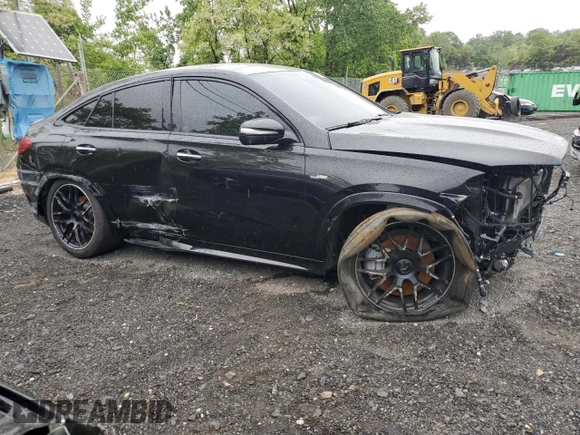 2024 Mercedes-Benz GLE 53 AMG with VIN 4JGFD6BB1RA997223, listed as a Copart auction lot 58154405 with 16,121 mi miles and Salvage title. Bid and sale history available at DreamBid. Image 4.