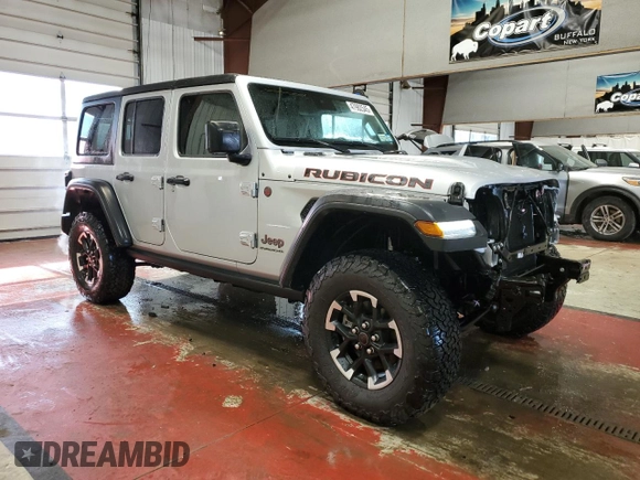 2024 Jeep Wrangler Rubicon with VIN 1C4PJXFG8RW355730, listed as a Copart auction lot 47982545 with 2,279 mi miles and Salvage title. Bid and sale history available at DreamBid. Image 4.