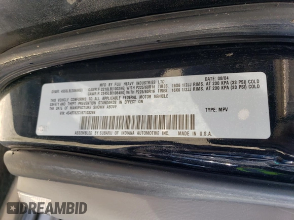 2005 Subaru Baja Special Sports с VIN 4S4BT62C157103299, выставлен на аукционе Copart как лот 75648624 с пробегом 227 922 миль миль и Чистый • Clean title. История ставок и продаж доступна на DreamBid. Изображение 12.