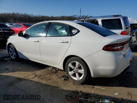 2016 Dodge Dart SXT Sport with VIN 1C3CDFFAXGD802289, listed as a Copart auction lot 49369365 with 70,964 mi miles and Salvage Title. Bid and sale history available at DreamBid. Image 2.