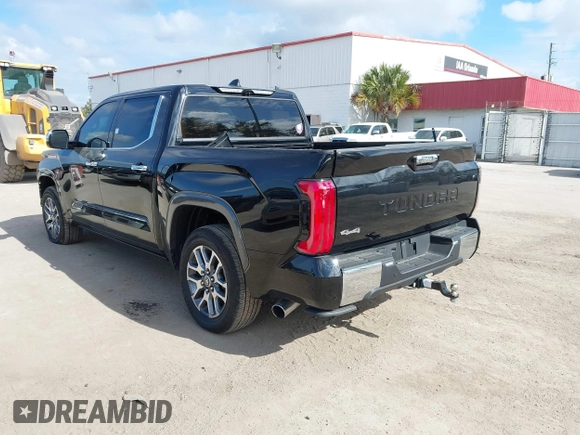 2024 Toyota Tundra 1794 Edition with VIN 5TFMA5DB2RX173868, listed as a IAAI auction lot 41149470 with 11,391 mi miles and . Bid and sale history available at DreamBid. Image 3.