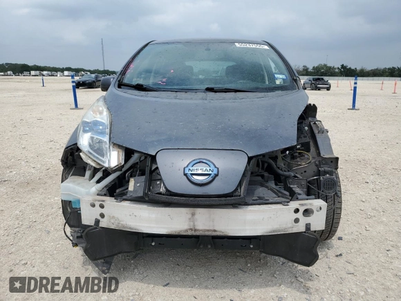 2013 Nissan LEAF S with VIN 1N4AZ0CP1DC421738, listed as a Copart auction lot 55237555 with 60,851 mi miles and Salvage title. Bid and sale history available at DreamBid. Image 5.