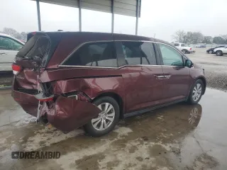 2016 Honda Odyssey EX-L with VIN 5FNRL5H65GB045564, listed as a Copart auction lot 46044735 with 322,541 mi miles and Salvage Title. Bid and sale history available at DreamBid. Image 3.