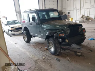 2000 Jeep Wrangler Sport z VIN 1J4FA49S8YP780104, wystawiony jako IAAI lot #42095731 z przebiegiem Nie podano mil oraz . Historia ofert i sprzedaży dostępna na DreamBid. Obrazek 1.