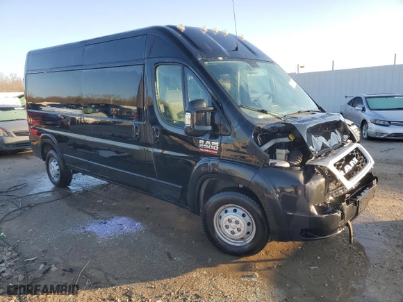 2019 Ram ProMaster Cargo Van with VIN 3C6TRVDG7KE534296, listed as a Copart auction lot 48676205 with 104,212 mi miles and Salvage Title. Bid and sale history available at carsss.com. Image 4.
