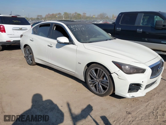 2017 Infiniti Q50 3.0t Premium with VIN JN1EV7AR3HM841394, listed as a IAAI auction lot 40635548 with 73,047 mi miles. Bid and sale history available at carsss.com. Image 1.