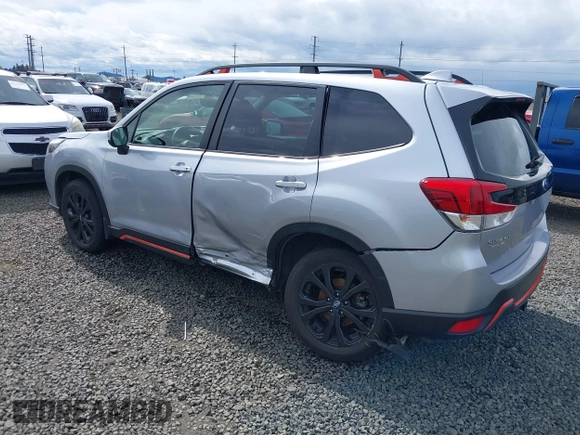 2023 Subaru Forester Sport with VIN JF2SKAJC0PH519600, listed as a IAAI auction lot 41880854 with 27,996 mi miles. Bid and sale history available at carsss.com. Image 3.