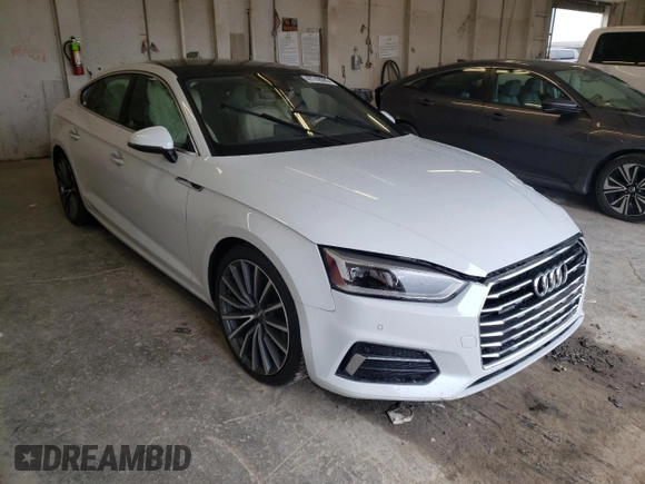 2019 Audi A5 Sportback Premium Plus with VIN WAUBNCF53KA004469, listed as a Copart auction lot 47743593 with 54,760 mi miles. Bid and sale history available at carsss.com. Image 4.