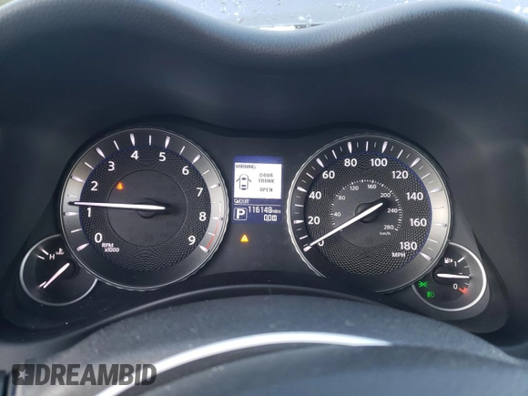 2015 Infiniti Q70 z VIN JN1BY1PR0FM830851, wystawiony jako Copart lot #87606685 z przebiegiem 116 148 mil mil oraz Szkoda całkowita • Salvage title. Historia ofert i sprzedaży dostępna na DreamBid. Obrazek 9.