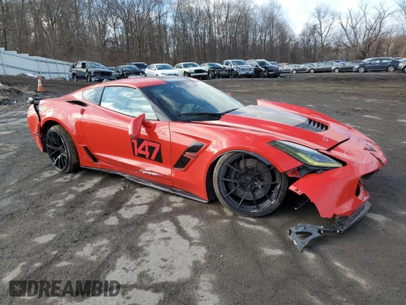 2017 Chevrolet Corvette Grand Sport 2LT with VIN 1G1YY2D78H5118271, listed as a Copart auction lot 88959095 with 0 mi miles and Salvage Title. Bid and sale history available at carsss.com. Image 4.