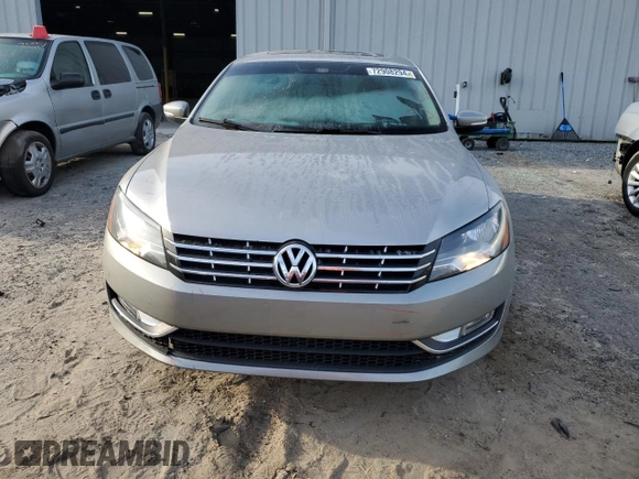 2013 Volkswagen Passat SEL Premium with VIN 1VWCH7A34DC039411, listed as a Copart auction lot 72908294 with 129,948 mi miles and Salvage Title. Bid and sale history available at carsss.com. Image 5.