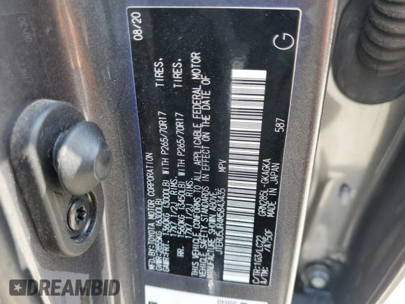 2021 Toyota 4Runner TRD Off Road Premium with VIN JTERU5JR4M5843435, listed as a Copart auction lot 56068635 with 79,307 mi miles and Salvage title. Bid and sale history available at DreamBid. Image 13.