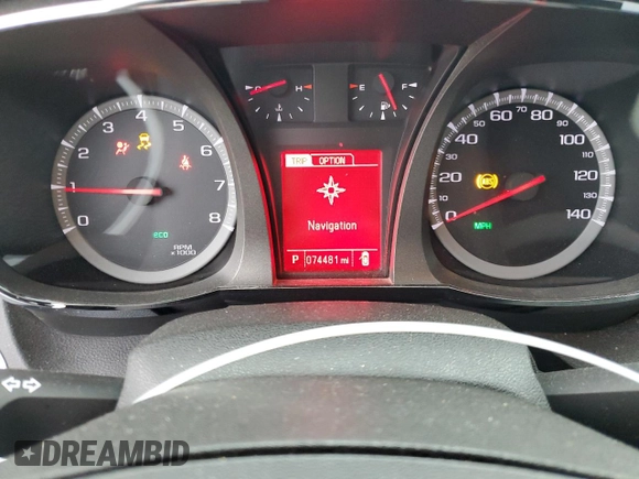 2014 GMC Terrain SLE with VIN 2GKALMEK4E6318008, listed as a Copart auction lot 55818745 with 74,481 mi miles and Salvage Title. Bid and sale history available at DreamBid. Image 9.
