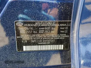 2017 Hyundai Sonata 2.4L with VIN 5NPE24AF3HH507211, listed as a Copart auction lot 51183995 with 107,073 mi miles and Salvage Title. Bid and sale history available at carsss.com. Image 12.