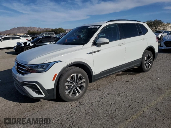 2022 Volkswagen Tiguan S with VIN 3VV1B7AX7NM029309, listed as a Copart auction lot 50375055 with 50,427 mi miles and Salvage title. Bid and sale history available at DreamBid. Image 1.
