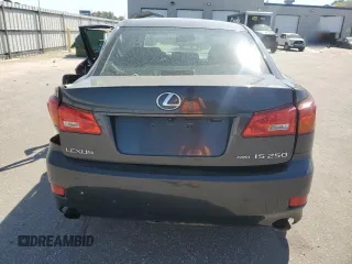 2006 Lexus IS 250 with VIN JTHCK262365003626, listed as a Copart auction lot 50768335 with 252,699 mi miles and Salvage Title. Bid and sale history available at DreamBid. Image 6.