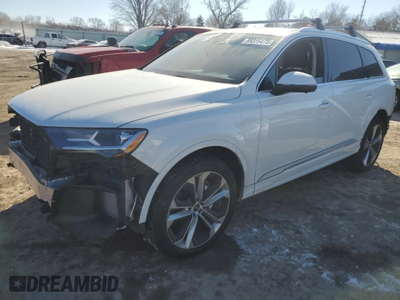 2023 Audi Q7 Premium Plus with VIN WA1LXBF75PD000615, listed as a Copart auction lot 89315475 with 0 mi miles and Salvage Title. Bid and sale history available at carsss.com. Image 1.