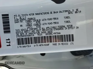 2019 Toyota Tacoma SR z VIN 3TMCZ5AN3KM286310, wystawiony jako Copart lot #60290625 z przebiegiem 51 845 mil mil oraz Szkoda całkowita • Salvage title. Historia ofert i sprzedaży dostępna na DreamBid. Obrazek 12.