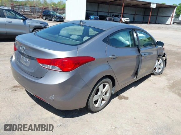 2012 Hyundai Elantra Limited with VIN KMHDH4AE1CU409385, listed as a IAAI auction lot 41985078 with 108,561 mi miles. Bid and sale history available at carsss.com. Image 4.