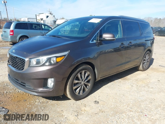 2016 Kia Sedona EX with VIN KNDMC5C11G6184513, listed as a IAAI auction lot 41488816 with 184,476 mi miles. Bid and sale history available at carsss.com. Image 2.
