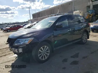 2016 Nissan Pathfinder S with VIN 5N1AR2MM9GC620823, listed as a Copart auction lot 50542215 with 165,409 mi miles and Salvage Title. Bid and sale history available at carsss.com. Image 1.