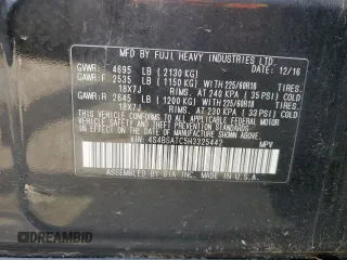 2017 Subaru Outback Touring z VIN 4S4BSATC5H3325442, wystawiony jako Copart lot #59724154 z przebiegiem 144 617 mil mil oraz Szkoda całkowita • Salvage title. Historia ofert i sprzedaży dostępna na DreamBid. Obrazek 13.