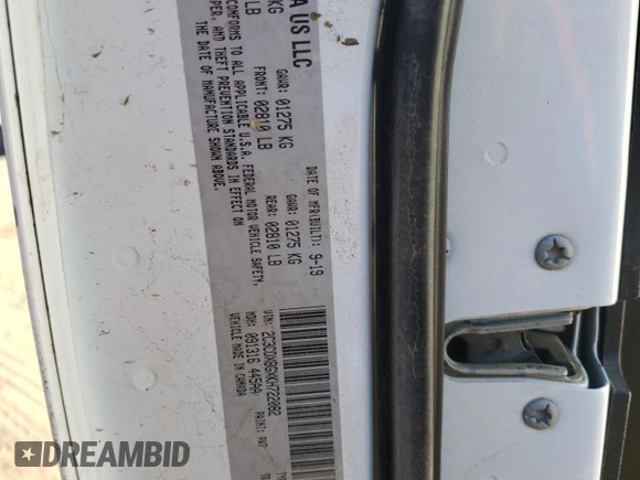 2019 Dodge Charger SXT with VIN 2C3CDXBGXKH722082, listed as a Copart auction lot 88883895 with Not Provided miles and Salvage Title. Bid and sale history available at carsss.com. Image 10.